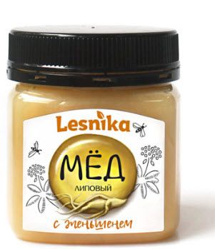 Мед липовый с женьшенем Lesnika 250г