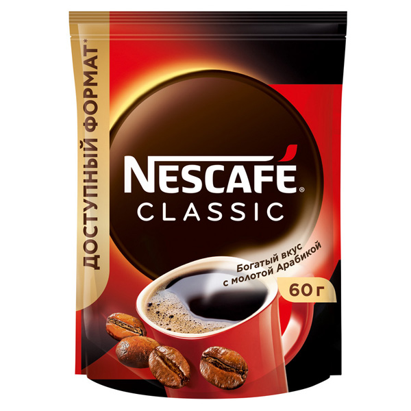 Кофе растворимый Nescafe Classic 60г 