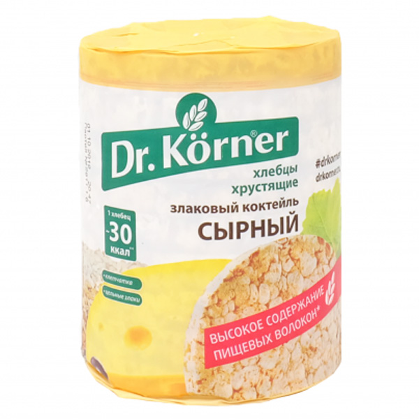 Хлебцы Dr. Korner Злаковый коктейль Сырный 100г