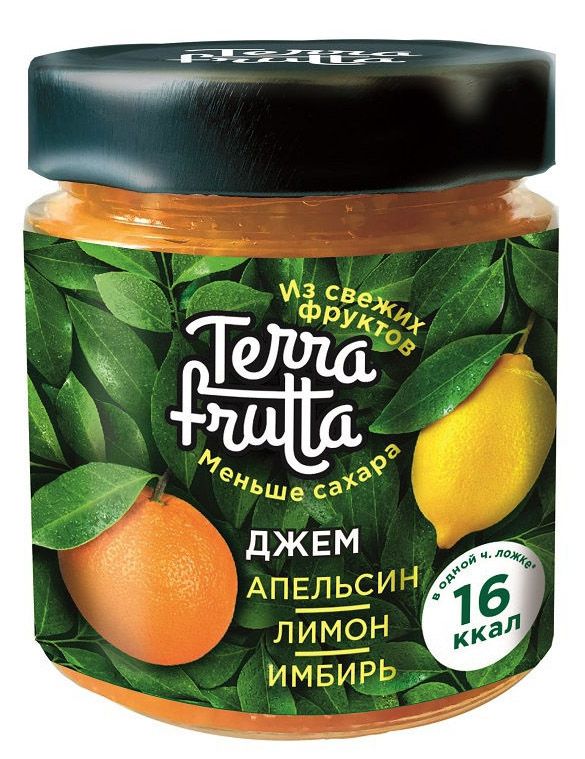 Джем Terra Frutta апельсин/лимон/имбирь 200г