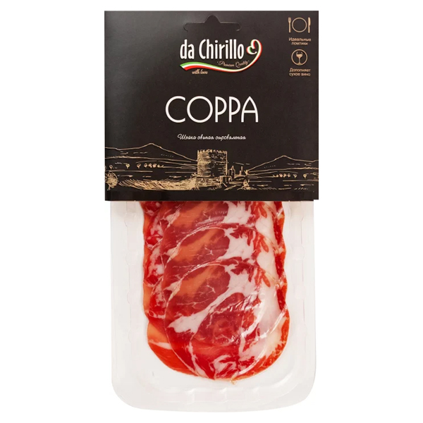 Нарезка Шейка свиная сыровяленая COPPA 70г da Chirillo