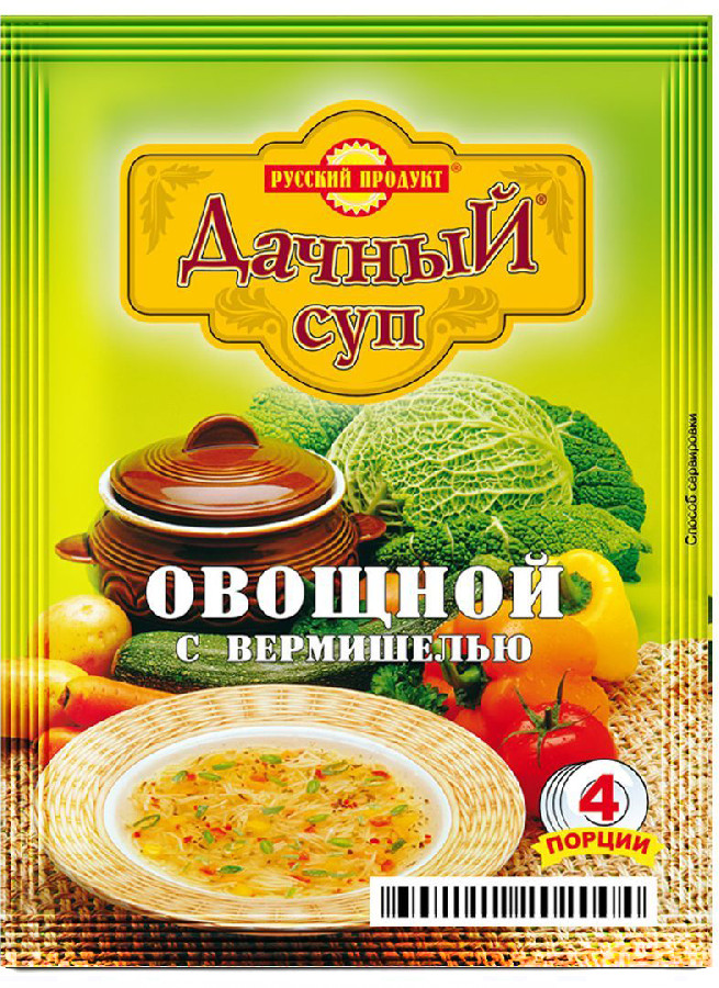 Суп дачный Овощной с вермишелью Русский продукт 60г