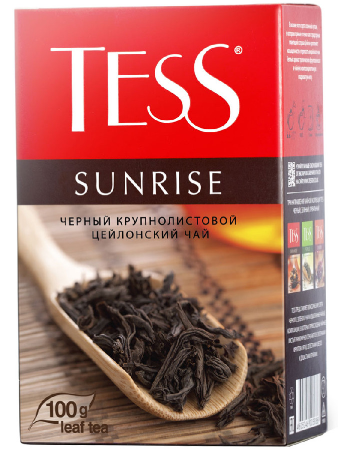 Чай черный листовой Tess Sunrise 100г  
