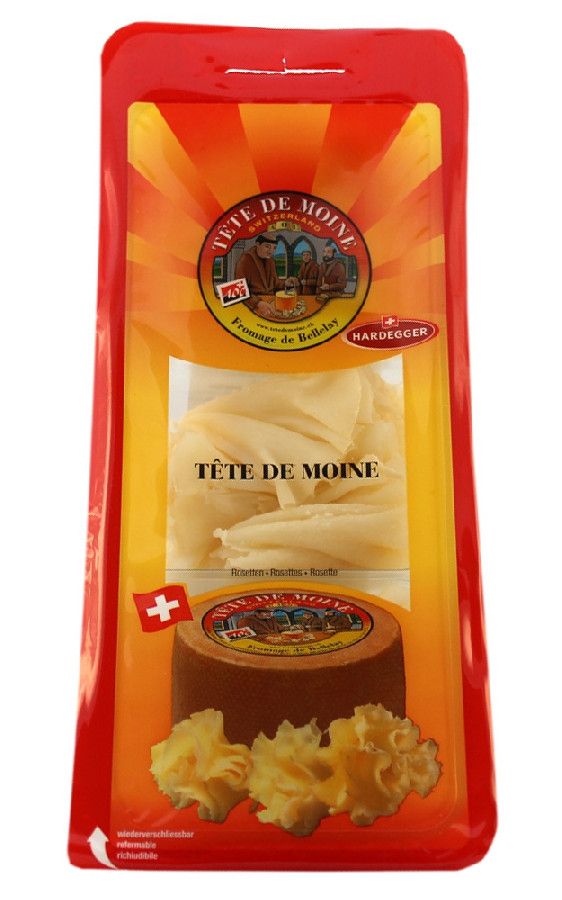 Сыр Тет-де-Муан АОС 51% 100г нарезка Швейцария