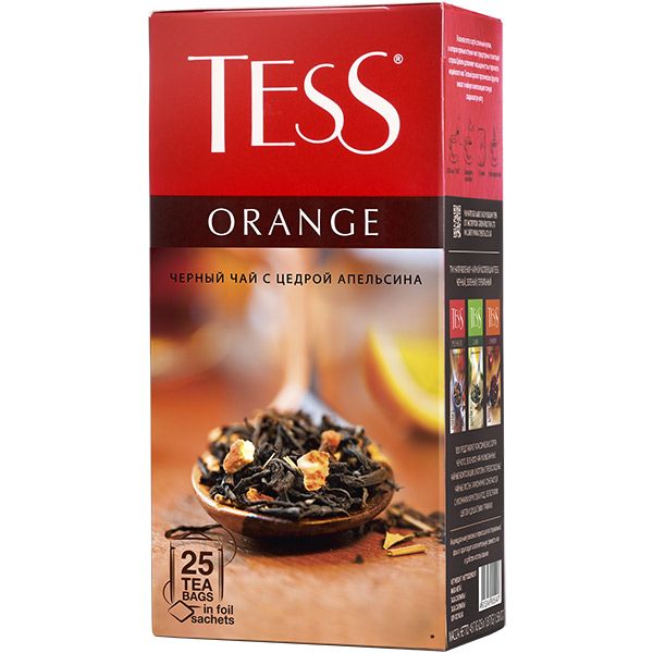 Чай черный Tess Orange со вкусом апельсина 25 пакетиков 