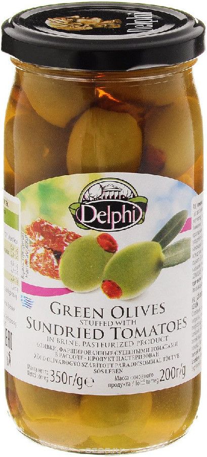 Оливки с сушенными томатами Delphi 350г