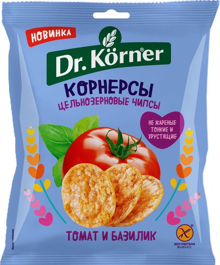 Корнерсы Dr.Korner с томатом и базиликом 50г 