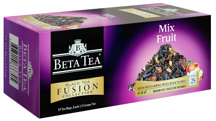 Чай черный Бета Фьюжн фруктовый микс 25 пакетиков 