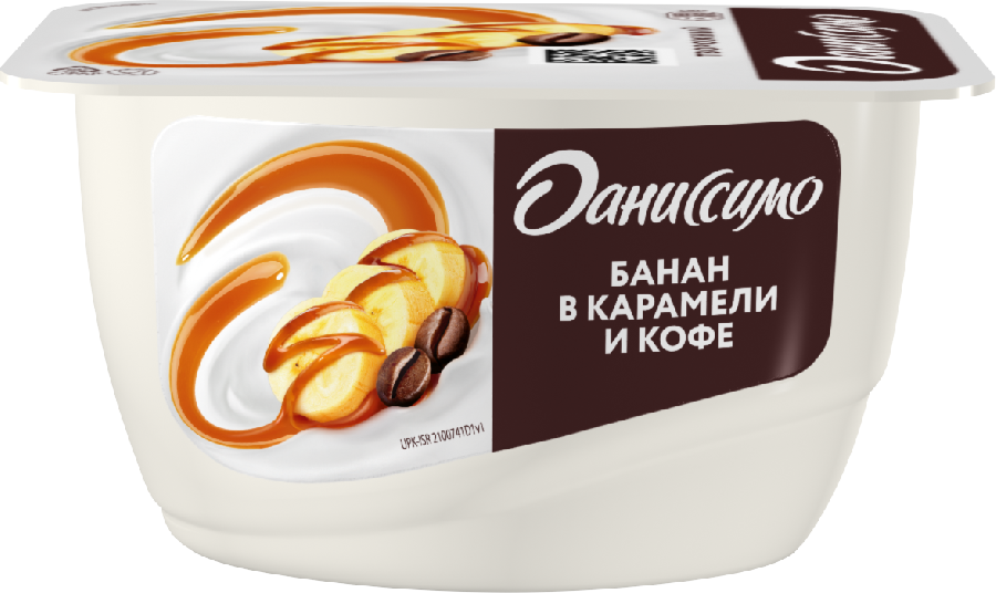 Творожный продукт Даниссимо 5,8% банан/карамель/кофе 130г