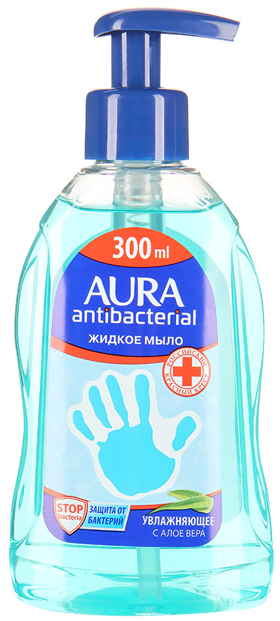 Мыло жидкое Aura Алое антибактериальное 300мл