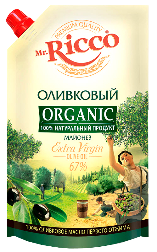 Майонез Mr.Ricco оливковый 67% 400мл