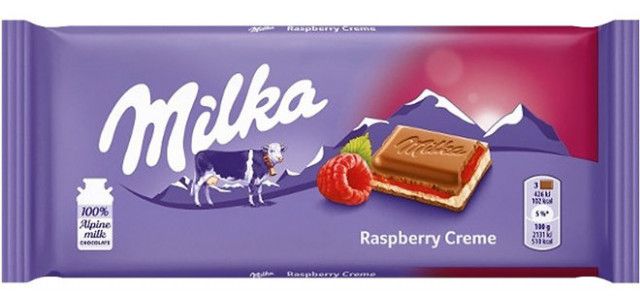 Шоколад Milka Raspberry Cream молочный 100г