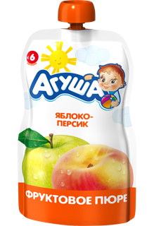 Пюре Агуша яблоко/персик 90г